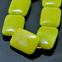 18x25mm(.72x1in) Dyed Jade Rectangle Bead, Lime Green, strand