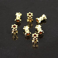 5x4mm Dogbone Spacer Beads, Gold, Pkg/25