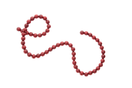 6mm Italian Scarlet Red Pearl Lucite Beads, 12 inch strand