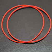 1mm Bungee Bracelets Charm Bangle, Orange, pack of 6