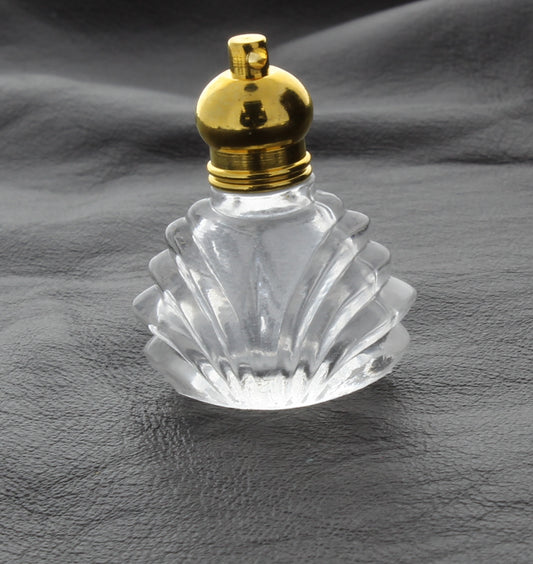 1.19in. Fancy Glass Mini Perfume Bottle, w/drilled cap pk/2