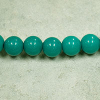 8mm Vintage Italian Green Lucite Beads, 12 inch strand