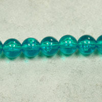 8mm Italian Transparent Emerald Green Lucite Beads, 12 inch strand