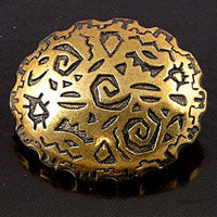 25x30mm Oval Pre-historic Cabochon Antiqued Gold, pack of 6