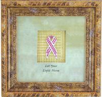 Breast Cancer Awareness -Let Your Light Shine- 7x7in Shadow Box ea
