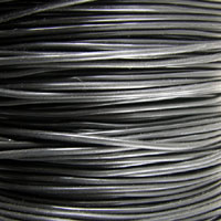 2.5mm(.10in) Black Vinyl Cord, sold/foot