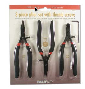 3-piece plier set with thumb screws