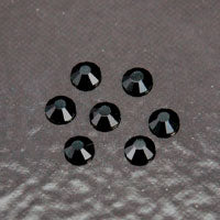 3mm Jet Flatback, Preciosa Crystal, pk/24