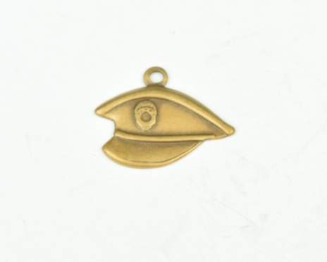 Police hat with ring antique gold sold in 6 ea