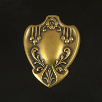 44x33mm Antique Gold Luggage Tag pk/6