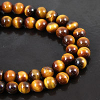 6mm Round Tiger Eye Beads, 16in strand