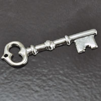 43mm Skeleton Key, Vintage Silver, pack of 6