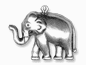 Vintage Silver Elephant Charm, 6 pack