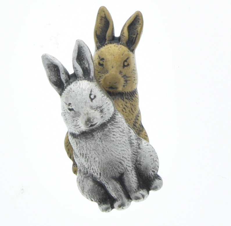 8x24mm Easter Bunny Rabbit, Antique Gold charm, pack of 6