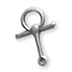 13mm Snaffle Horse Bit Charm, Classic Silver, pack of 6