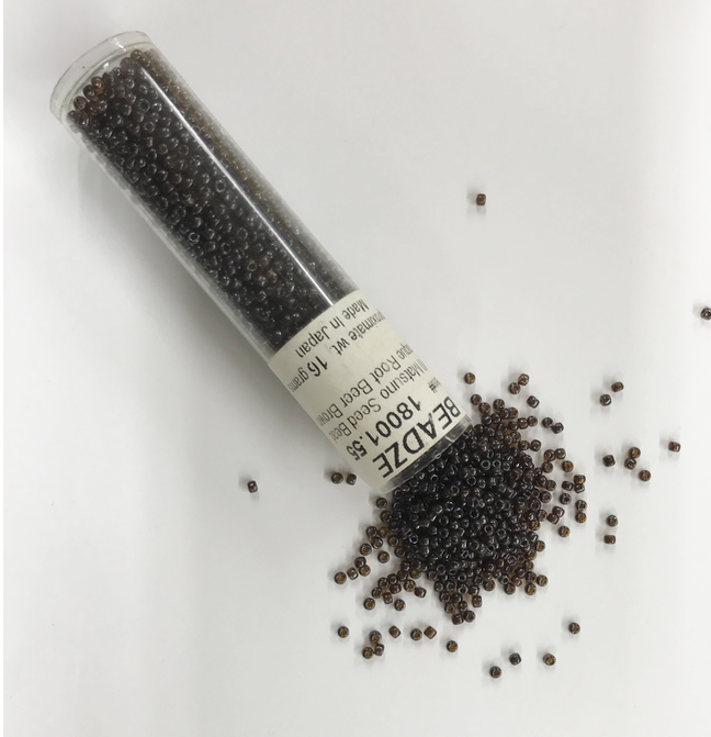 Japanese Glass Matsuno 11/0 Seed Beads, Opaque Root Beer, Approx, 2575 beads