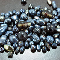6-16mm Metallic Black Glass Bead Mix assortment