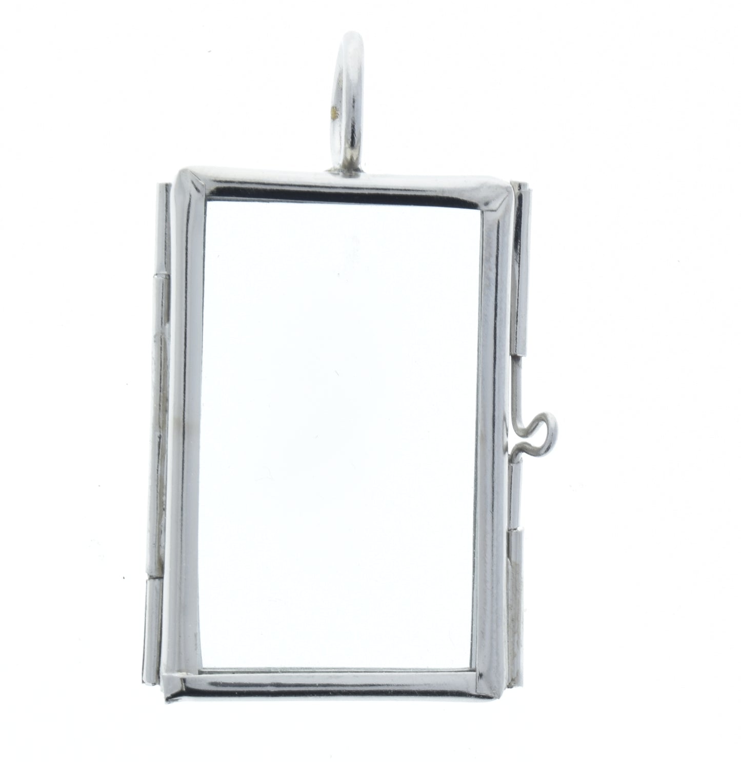Rectangle, Silver - Our Glass Frame Pendants, 6 pack