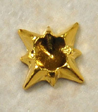 7mm Gold Starburst Setting/4mm Chaton, pk/6