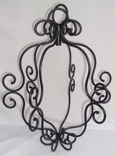 Chandelier Lighting Metal Frame, Black Iron, 1 each