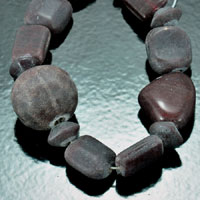 20mm Chocolate Brown Glass Bead Mix, 7 inch strand