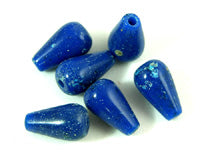 13x8mm Pear Shaped Lucite Beads, Lapis Blue, 12 inch strand