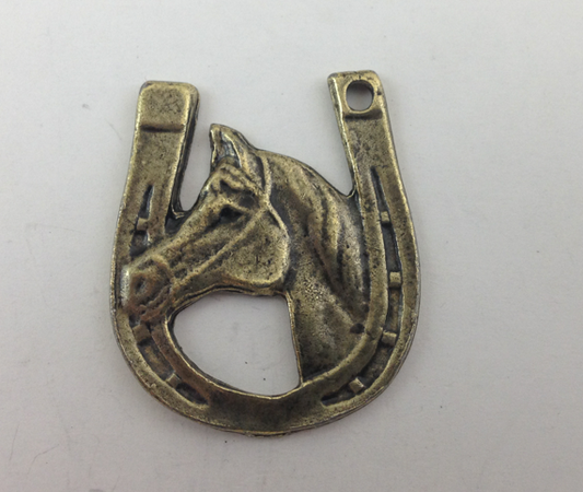Horse Shoe 35mm Brass Ox finish ea