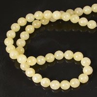 8mm Round Honey Jade Beads, 16in strand