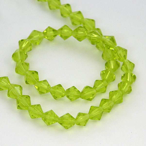 6mm Round Faceted Crystal Beads, Stra