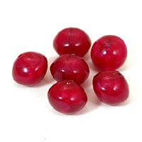 13mm Italian Cranberry Lucite Beads, 12 inch strand