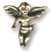 21mm Cherub Charm, Vintage Silver, 6 pack
