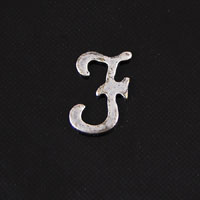 11x9mm Letter <B>F</B> Classic Silver Metal Stamping, pk/6