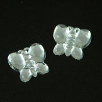 10x9mm Acrylic Crystal Butterfly Stones, PK/12