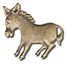 25mm Classic Silver Finish Donkey Metal Stamping, each