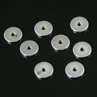 Silver Finish 6mm Plated Metal Spacer Beads, Package of 25