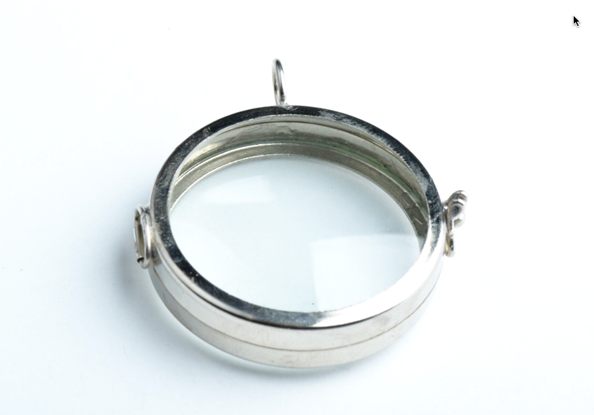 Round Our Glass Shadow Box Pendant Locket