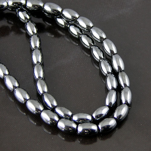 4x6mm Oval Hematite Beads 16in strand