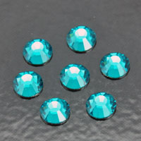 6mm Blue Zircon(turquoise) Flatback, Preciosa Crystal, -pk/12