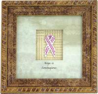 Breast Cancer Awareness -Hope is Contagious- 7x7in Shadow Box ea