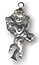 Classic Silver Finish SM CHERUB Charm, pack of 6