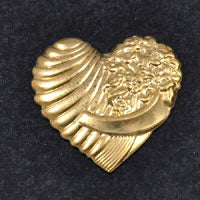 33x32mm Raw Brass Finish Bouquet pk/6