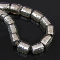 12mm x 8mm Gray Glass Cube Beads, Sold by Strand
