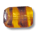 11mm Rectangle Cheetah or Tortoise Glass Beads, pack of 12