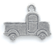 26mm Classic Silver Old Pickup Truck Charm, pack of 6
