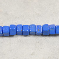Lucite Cube Beads, Denim Lapis, strand