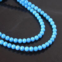 4mm Round Howlite Turquoise Beads, 16 inch strand