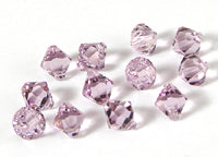 6mm Top Drilled Swarovski Crystal Bicone Beads, Light Amethyst, pk/12