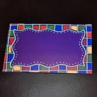 2.75x4in Purple Checkered Gift Card, pk/12
