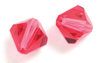 Swarovski Crystal 6mm Bicone Beads, Padparadscha, Sold by Dozen