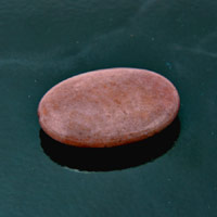 40mm (2") Dye Jade Oval Focal Bead or Pendant, Coffee brown, each